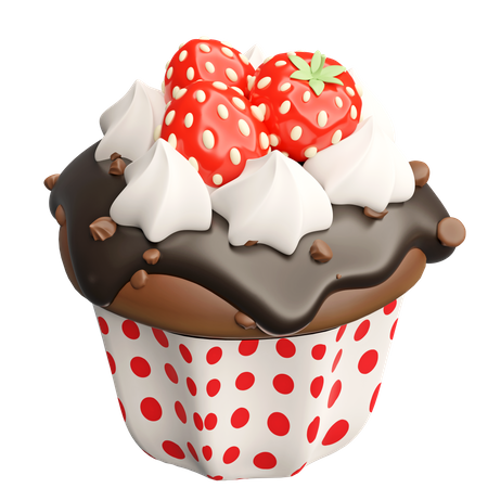 Coffee Cupcake  3D Icon