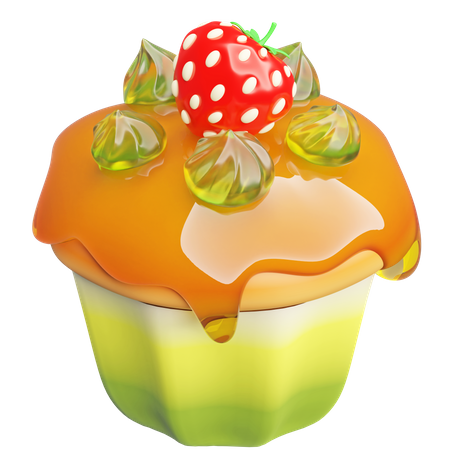 Coffee Cupcake  3D Icon