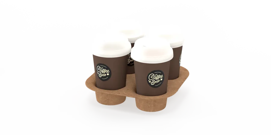 Coffee cups  3D Illustration