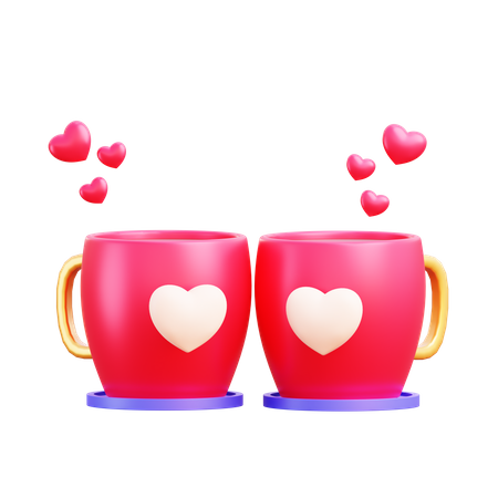 Coffee date  3D Illustration