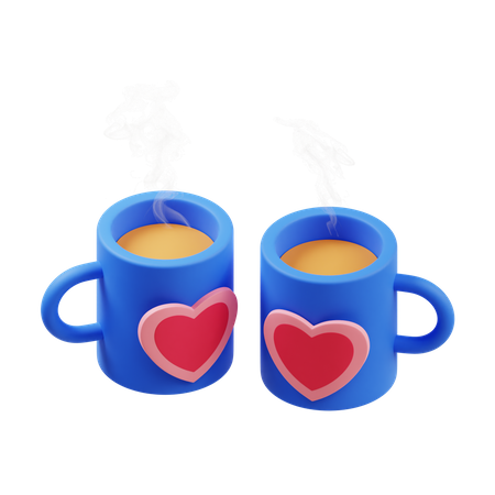 Coffee Date  3D Illustration