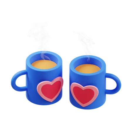 Coffee Date  3D Illustration