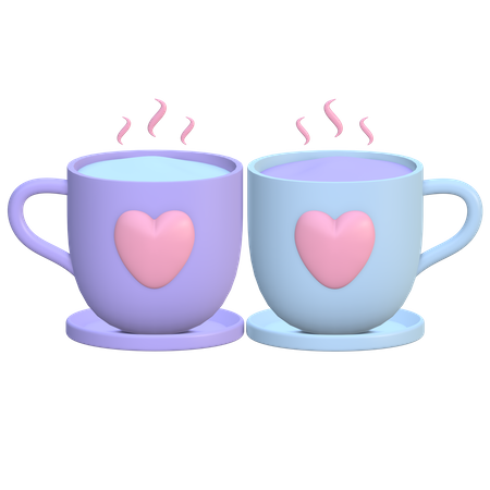 Coffee date  3D Illustration