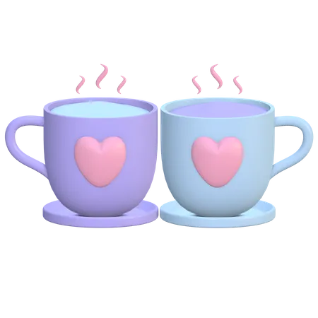 Coffee date  3D Illustration