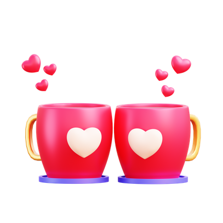 Coffee date 3D Illustration