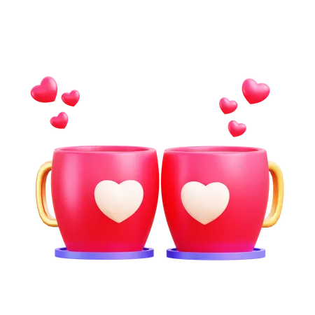 Coffee date  3D Illustration
