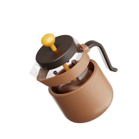 Coffee French Press  3D Icon