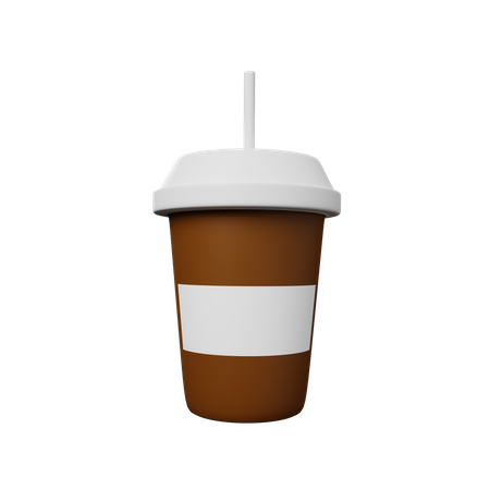 Coffee glass 3D Illustration