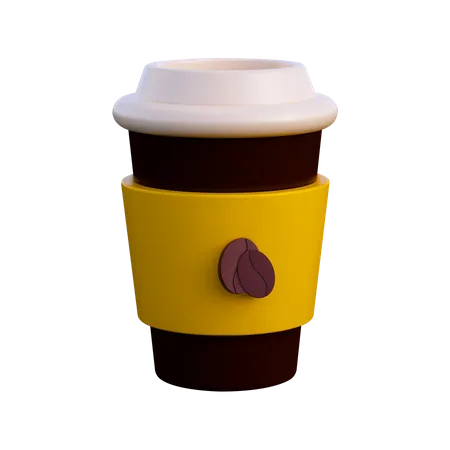 Coffee Glass 3D Illustration