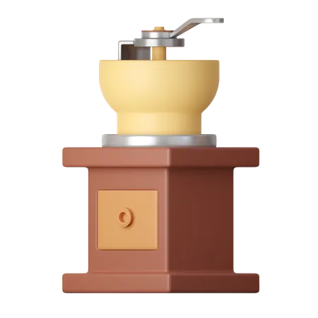 Coffee Grinder Coffee Bean Maker Cartoon Style Isolated On A White Background 3 D Illustration 3D Icon