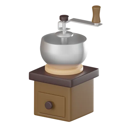 Vintage Manual Coffee Grinder Perfect For Evoking The Aroma Of Classic Coffee Rituals And Adding Retro Charm To Your Projects 3 D Render Illustration 3D Icon