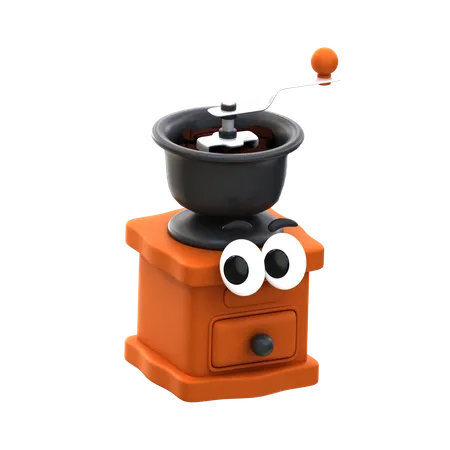 3 D Rendering Cartoon Icon Cooking Tool Series Coffee Grinder 3D Icon