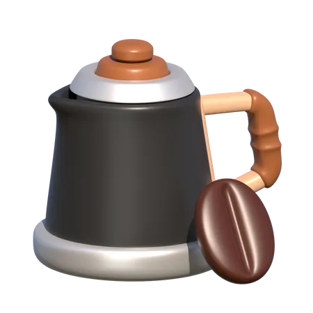 Kettle 3 D Coffee Shop Icon 3D Icon