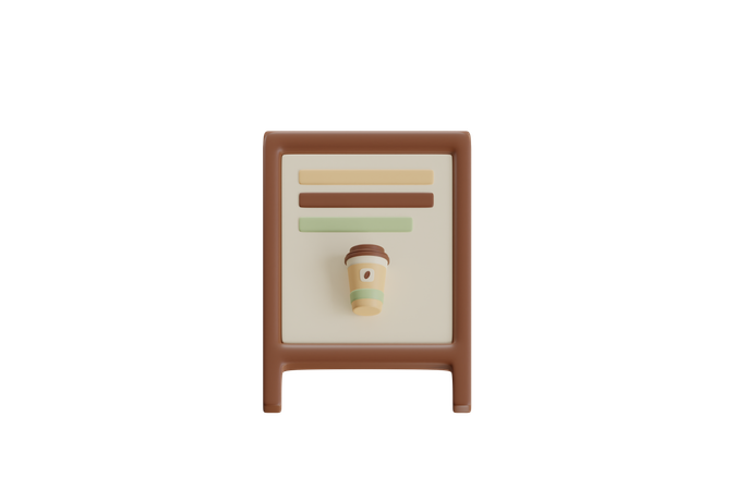 コーヒーラベル  3D Icon