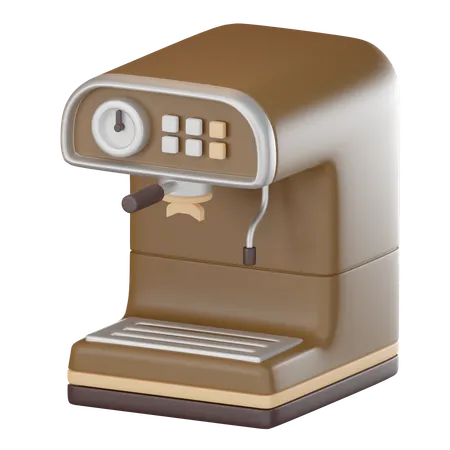 Coffee Machine Symbol Of Barista Excellence And Aromatic Coffee Experiences Perfect For Conveying The Essence Of A Stylish Cafe 3 D Render Illustration 3D Icon