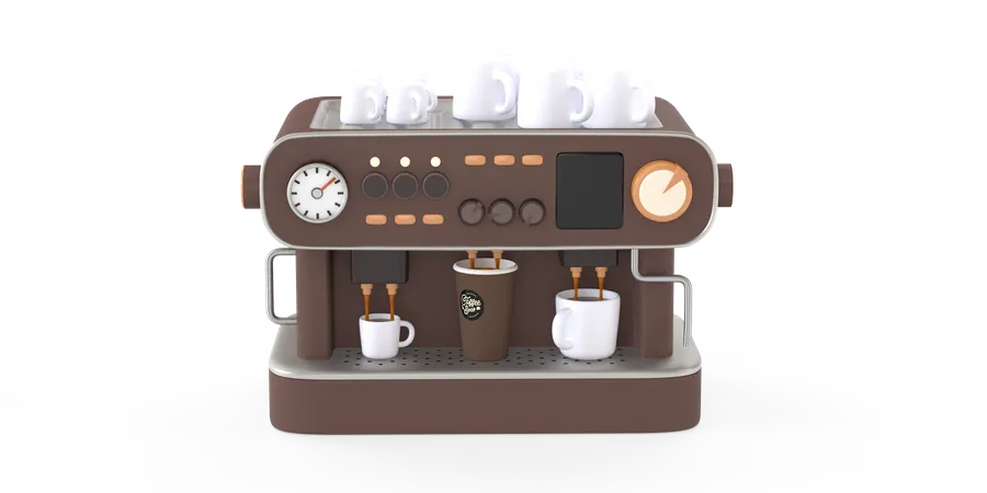 Coffee machine 3D Illustration