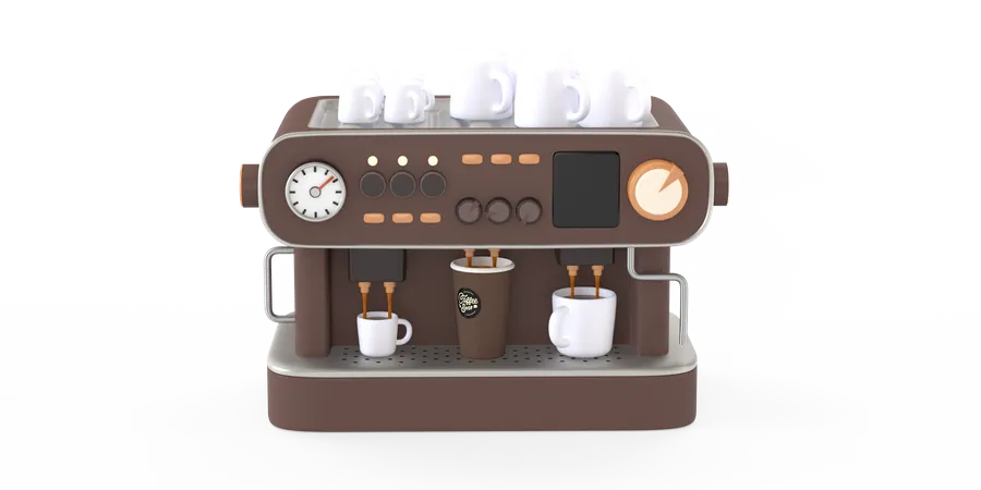 Coffee machine  3D Illustration