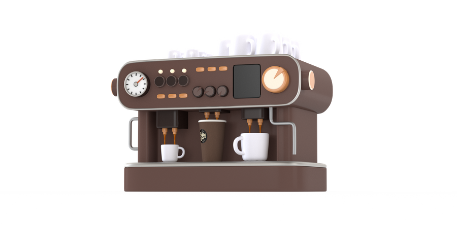 Coffee machine  3D Illustration