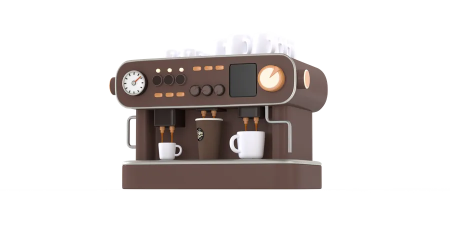 Coffee machine  3D Illustration