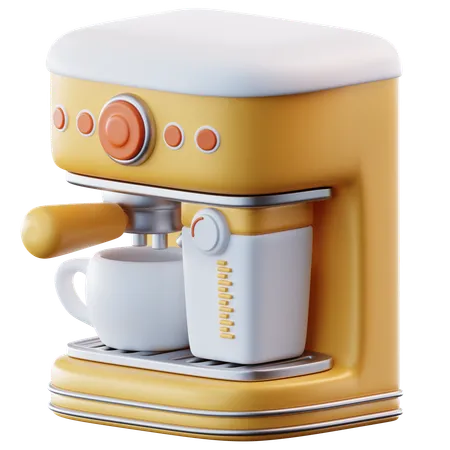 3 D Illustration Coffee Maker 3D Icon