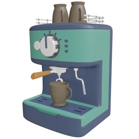Coffee Maker Machine Rendering With High Resolution Kitchen Appliances Illustration 3D Icon