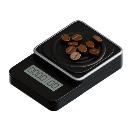 Coffee Measures Time and Weight  3D Icon