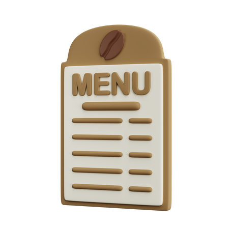 Coffee Menu  3D Icon