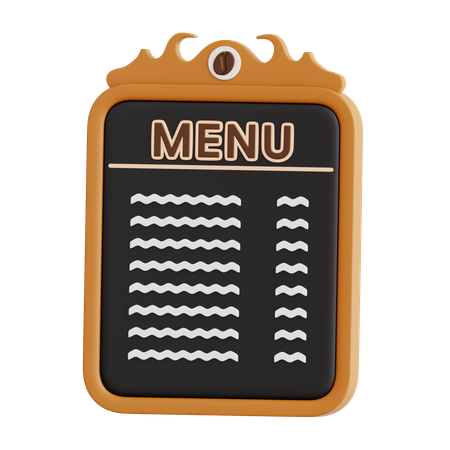 Coffee Menu  3D Icon