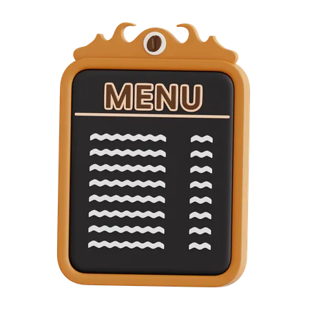 Coffee Menu  3D Icon