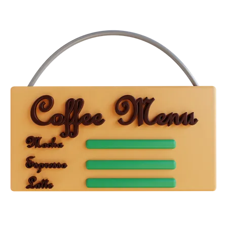 Coffee Menu  3D Icon