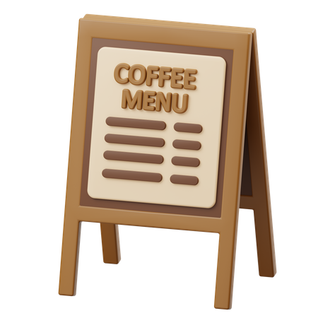 Coffee Menu  3D Icon