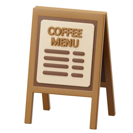 Coffee Menu  3D Icon