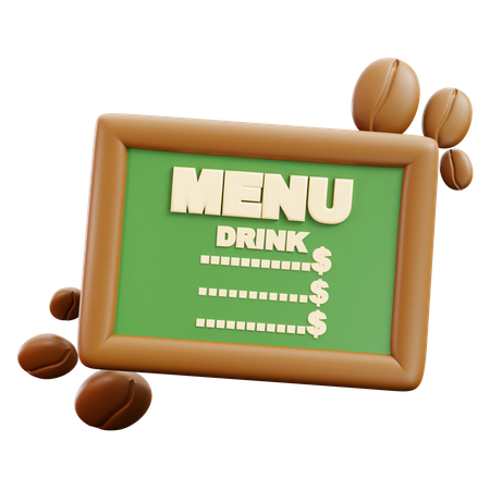 Coffee Menu  3D Icon