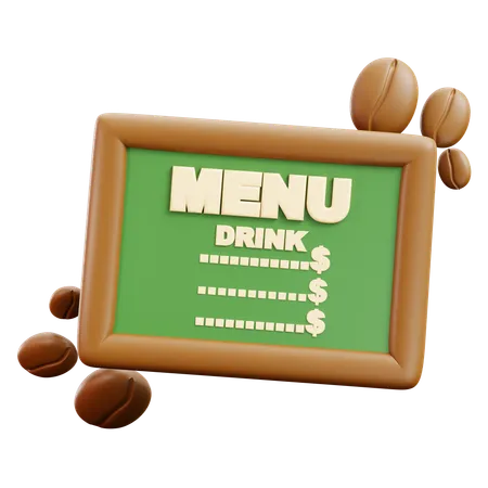 Coffee Menu  3D Icon