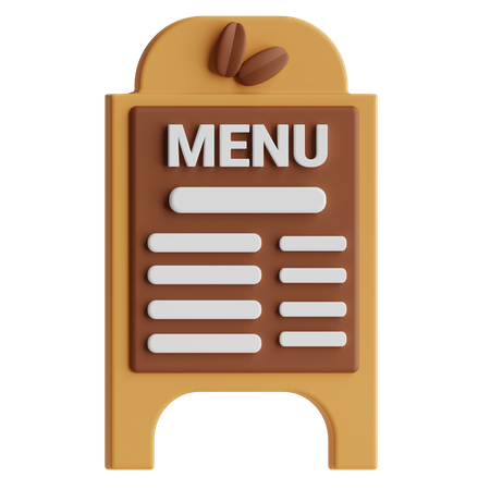 Coffee Menu  3D Icon