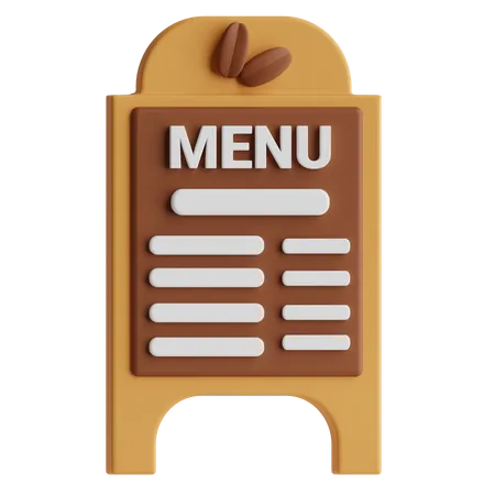 Coffee Menu  3D Icon