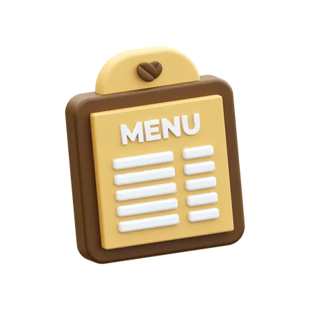 Coffee Menu  3D Icon