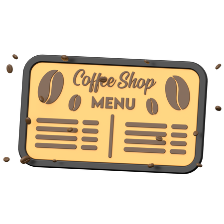 Coffee Menu  3D Icon