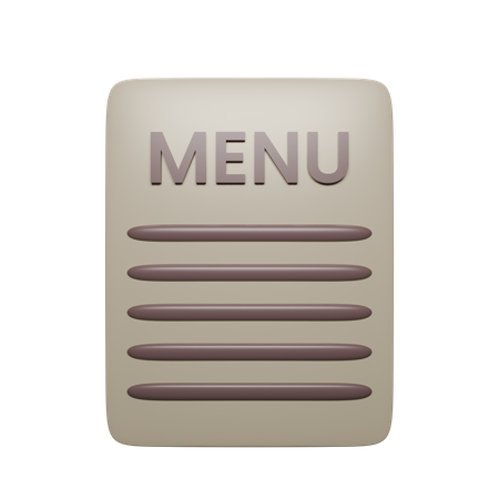 Coffee Menu  3D Icon