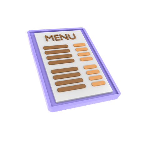 Coffee Menu  3D Icon