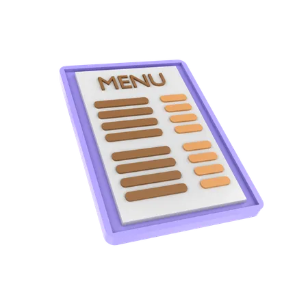 Coffee Menu  3D Icon