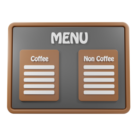 Coffee Menu 3D Icon