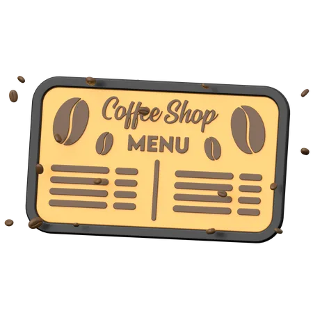 Coffee Menu  3D Icon
