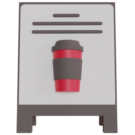 Coffee Menu Board  3D Icon