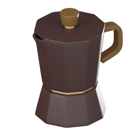 Coffee Mokapot Classic Icon For Brewing Aromatic And Stylish Coffee Perfect For Coffee Lovers And Kitchen Themed Projects 3 D Render Illustration 3D Icon