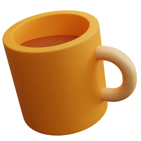 3 D Rendering Yellow Mug Isolated 3D Icon