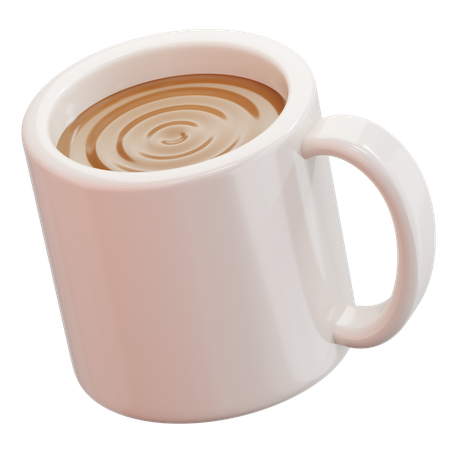 Coffee Mug With Rippling Surface  3D Icon