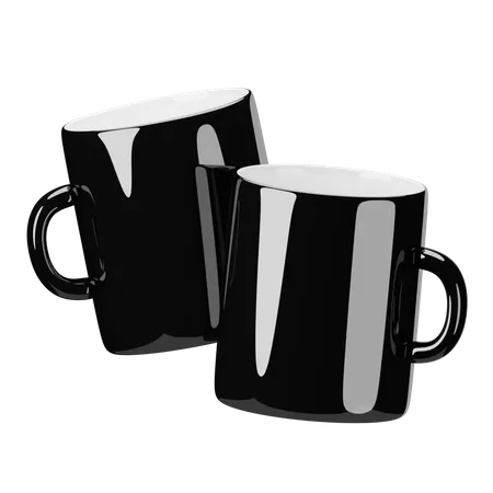 Coffee Mugs  3D Illustration