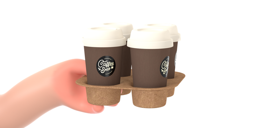 Coffee order 3D Illustration