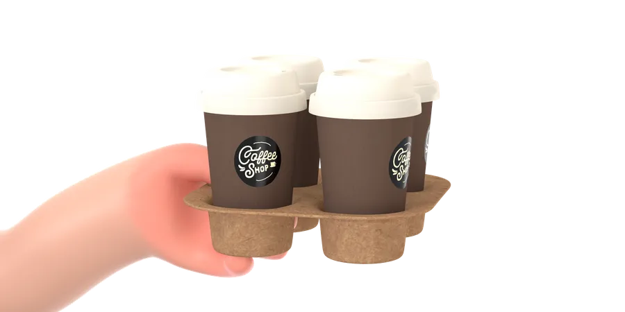 Coffee order 3D Illustration
